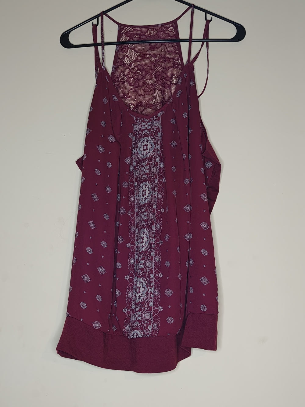 Maurices Women’s Lace-Back Tank Top - Burgundy 2